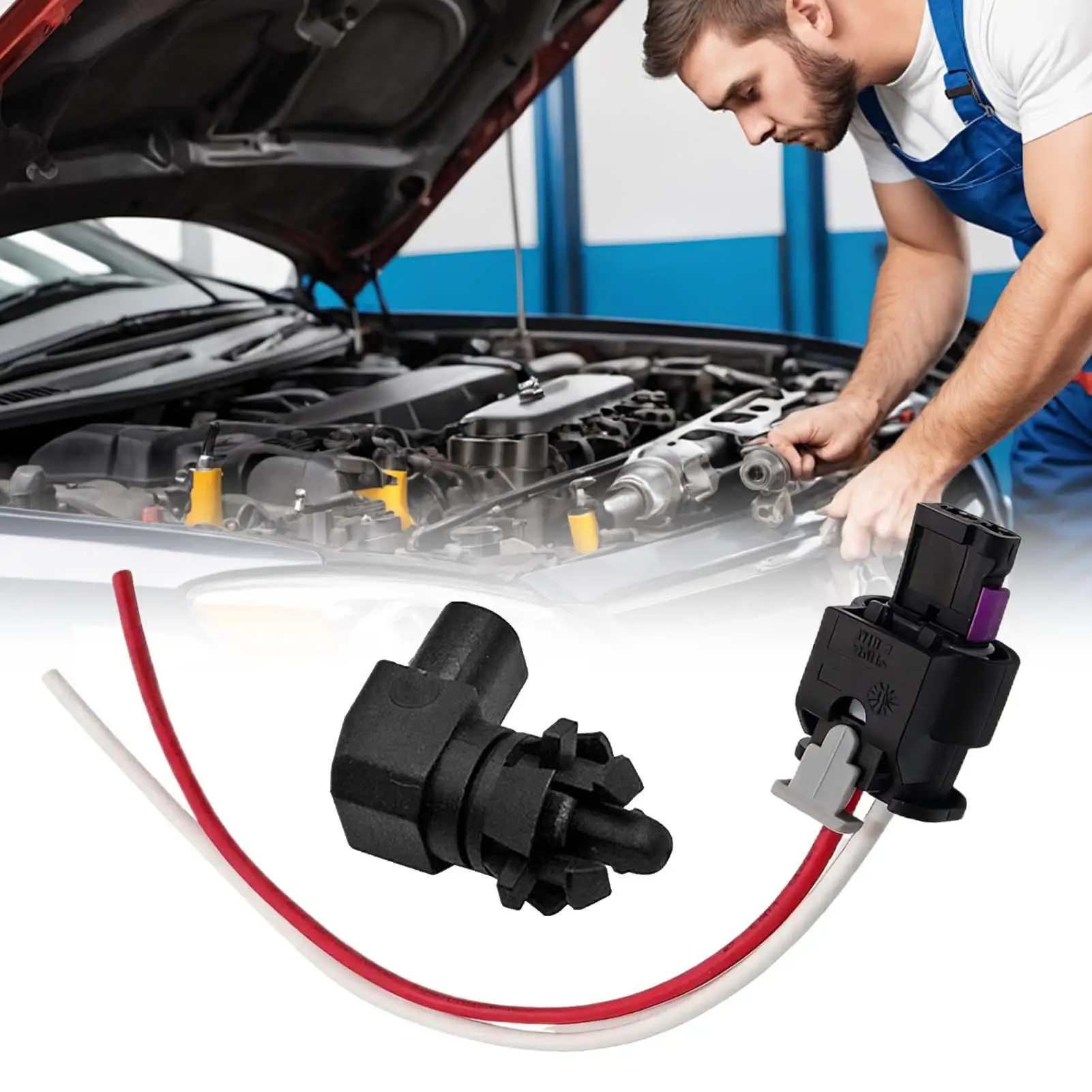 

Ambient Temperature Sensor Real-Time Replacement Accessories for Vehicle Car RV Indoor Outdoor Kitchen Temp Monitor