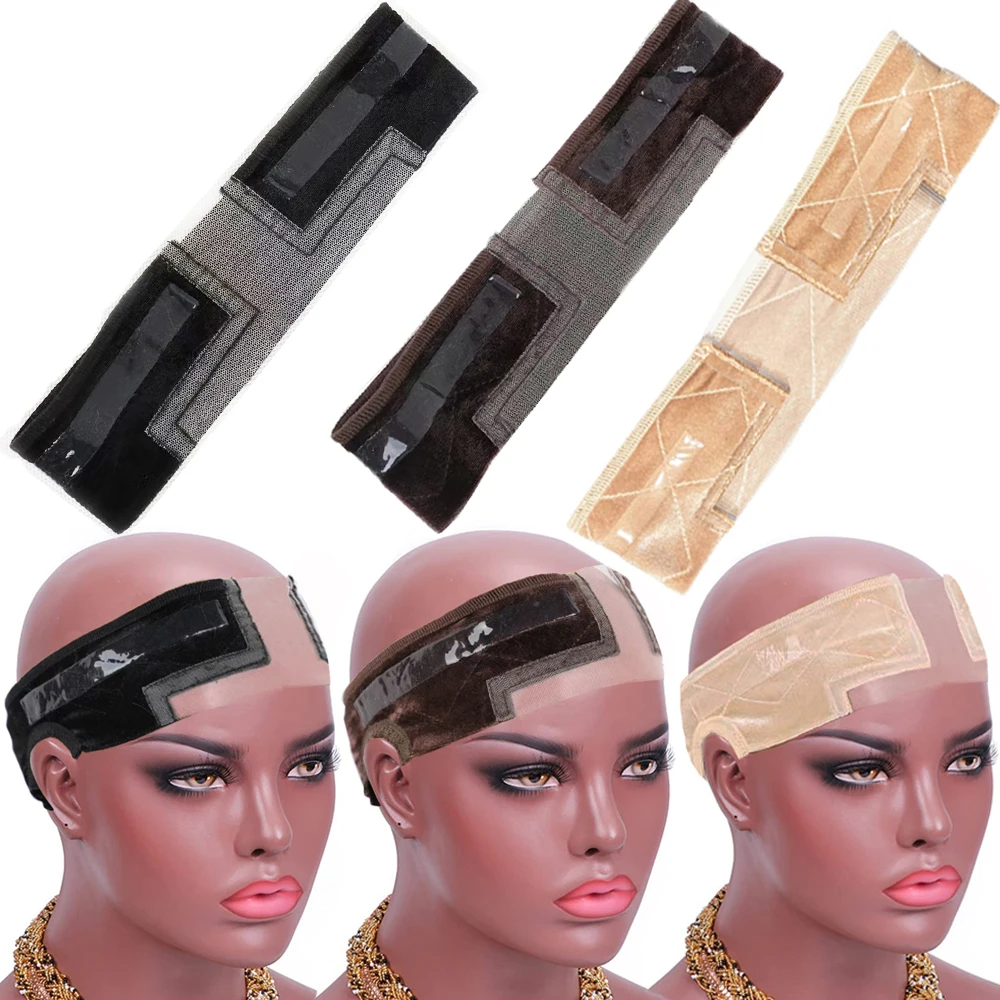 

1/4 шт., женская силиконовая повязка на голову, бархатная, для хранения париков, аксессуары для париков, эластичные ленты для ношения под кружевными париками