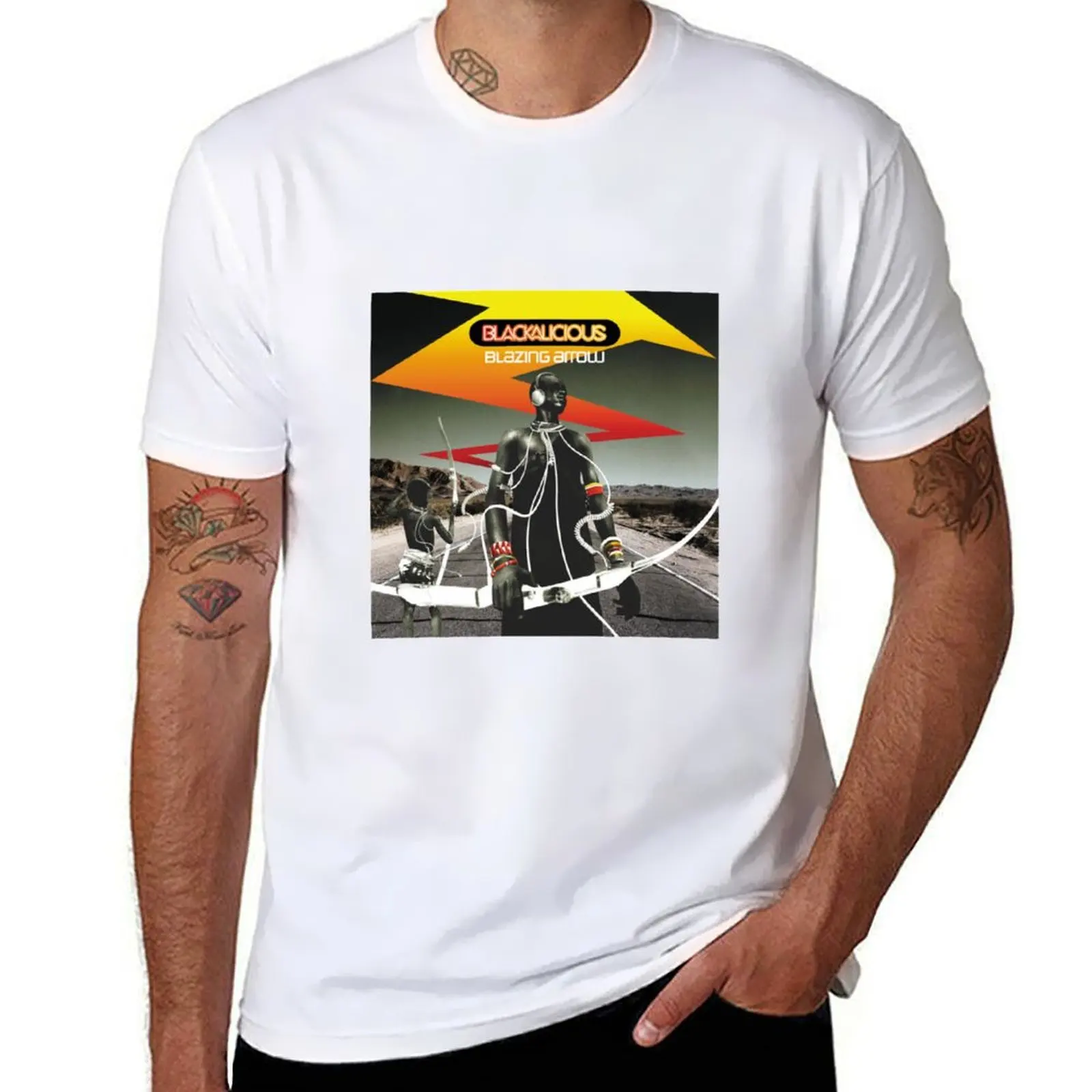 

Blackalicious Blazing Arrow T-Shirt man t shirt graphic black cotton t-shirt plain for man package T-Shirt
