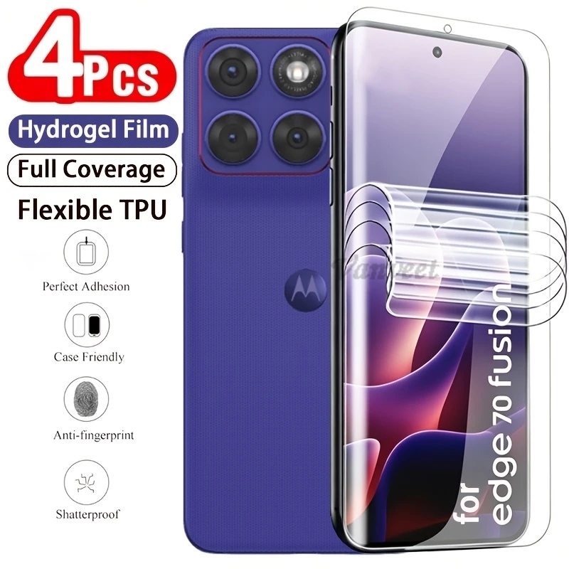 Hydrogel Film For Motorola Edge 70 60 50 Fusion 60 Pro 50 Ultra Screen Protector Moto G54 Power G86 G96 G85 G84 G75 G64 G56 G55