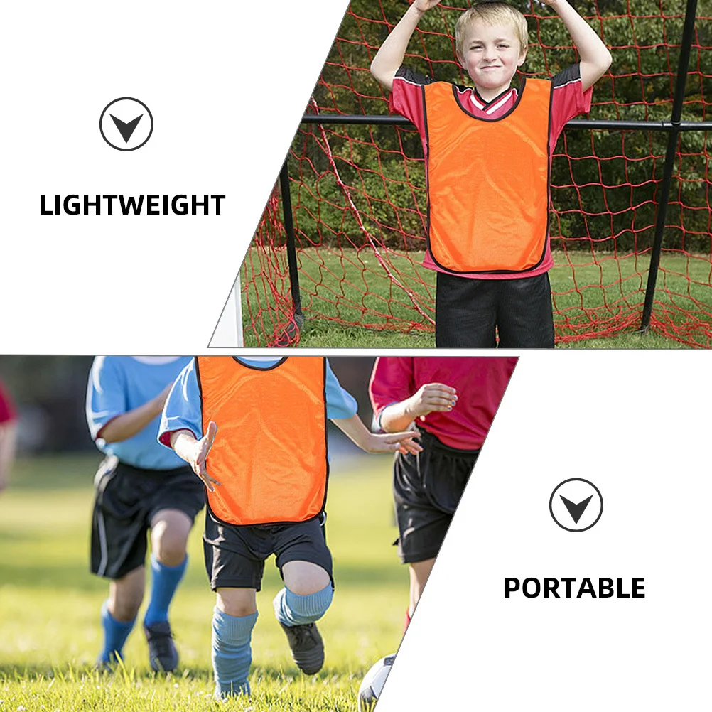 

8Pcs Polyester Soccer Vests Basketball Pinnies Reusable Washable Lightweight Training Vests for Children Soccer Vest for Men