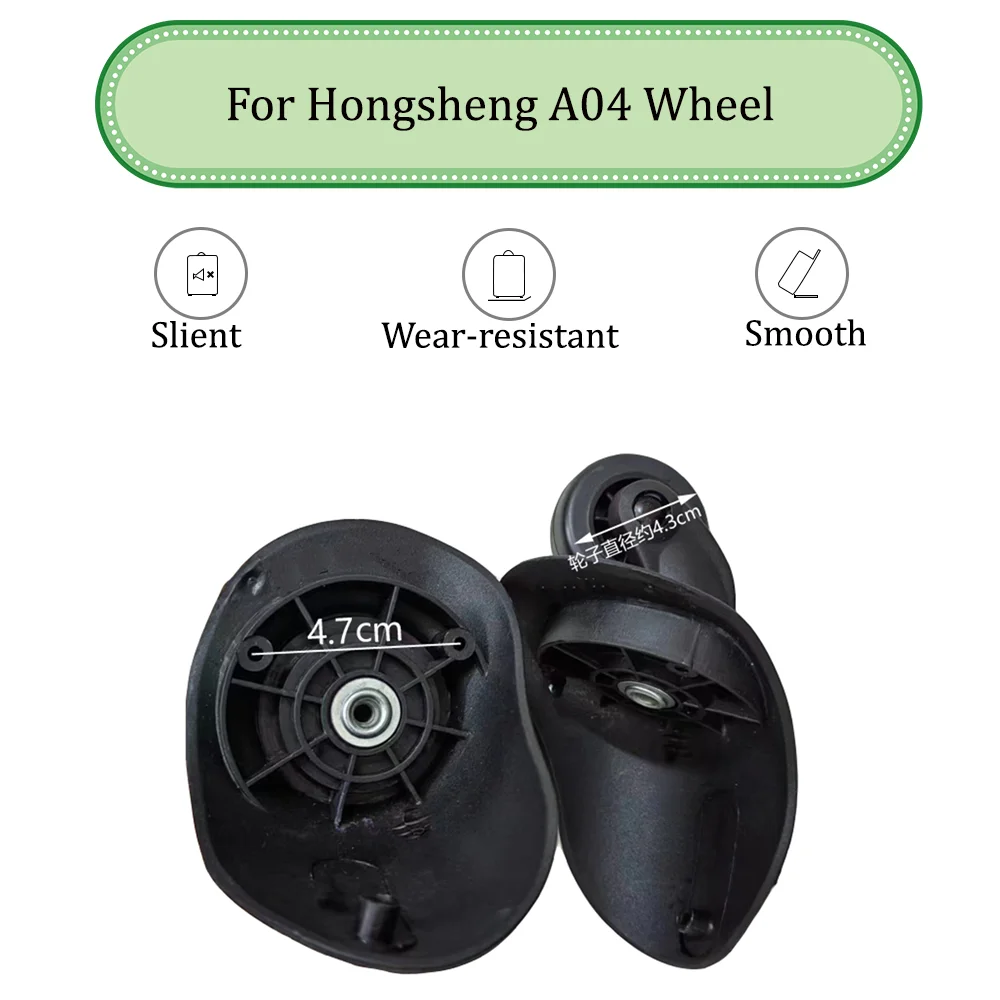 

For Hongsheng A04 Black Universal Wheel Trolley Case Wheel Replacement Luggage Pulley Sliding Casters wear-resistant Repair