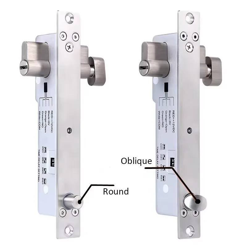 DC12V Electronic Door Lock Electric Mortise Bolt Lock Time Delay NO Fail Secure Sturdiness Electric Bolt with Cylinder