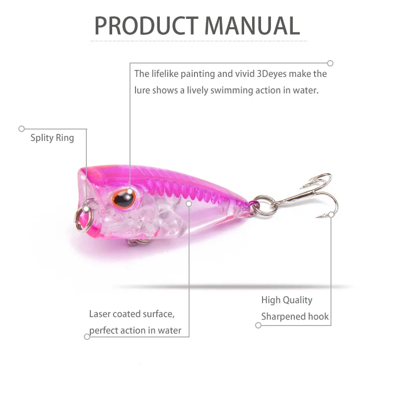 Road Runner Spinnerbait Minnow con Ojos 3D para Pesca Superficie - imagen 4