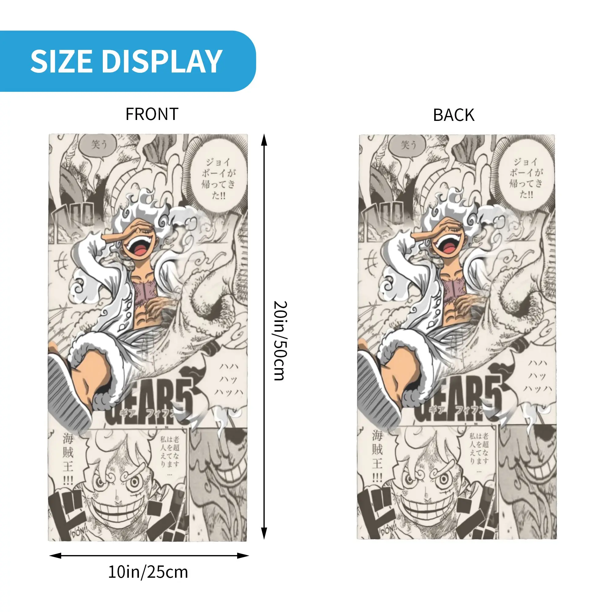 luffy Zoro Tony Chopper anime Merch Bandana Neck Gaiter  Wrap Scarf Summer Fishing Scarf for Men Women All Season