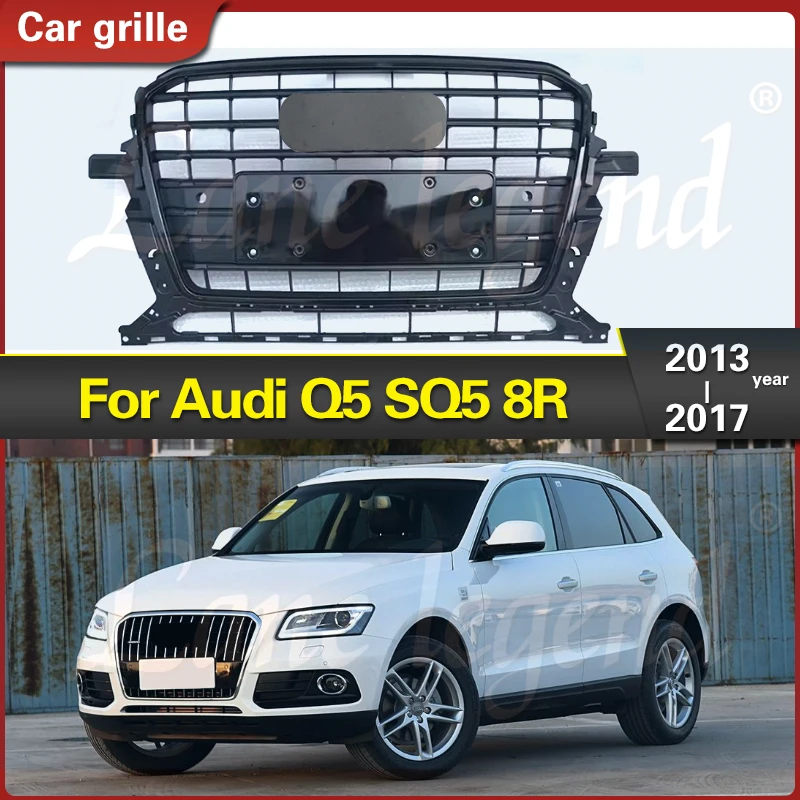 Fit for Audi Q5 8R 2013 2014 2015 2016 2017 Bumper Grille Car Front Grille For SQ5 Style Car Front Bumper Mesh Grille Grills