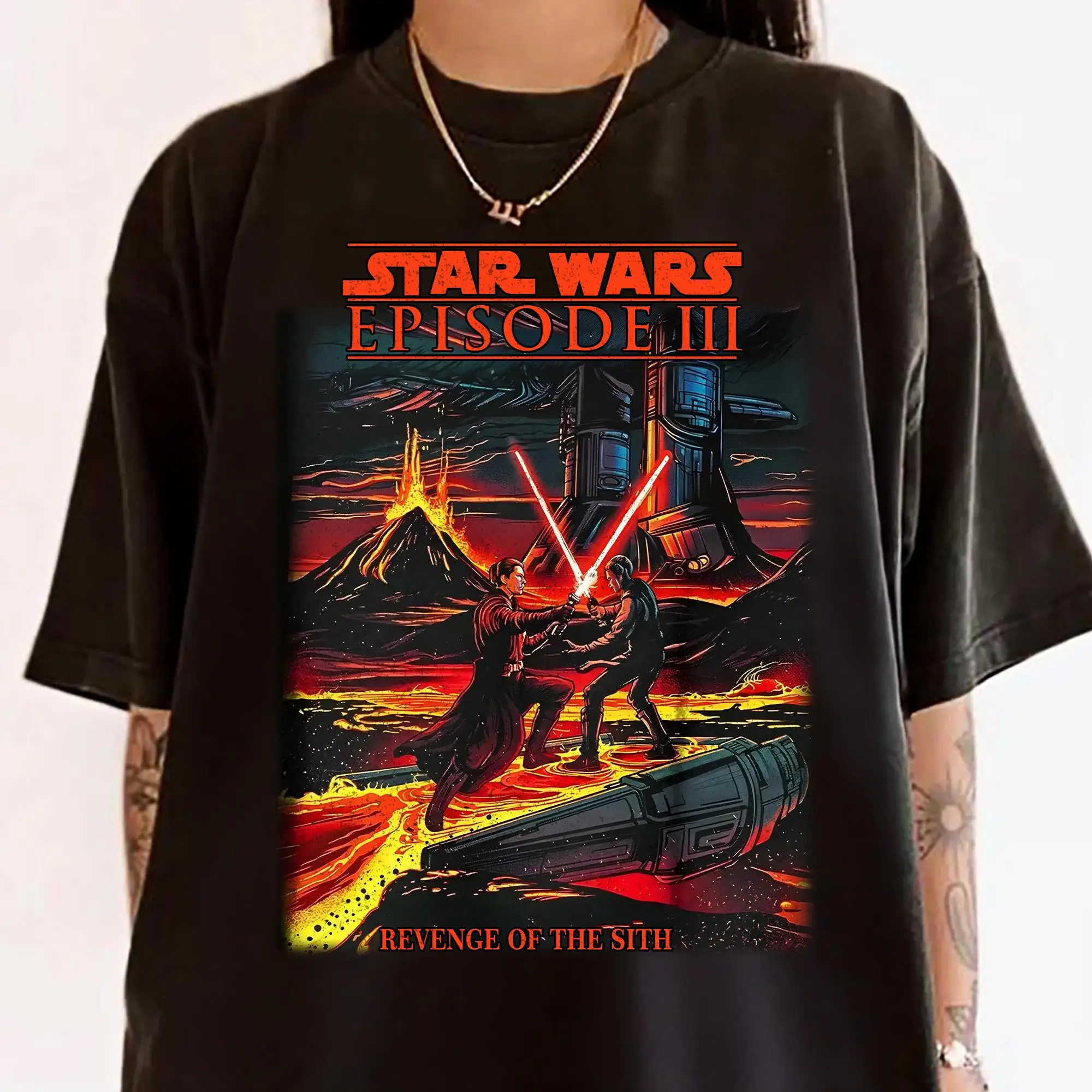 Vintage disney star wars episódio iii conforto cor camisa darth vader camiseta disneyword camisa unisex gráfico