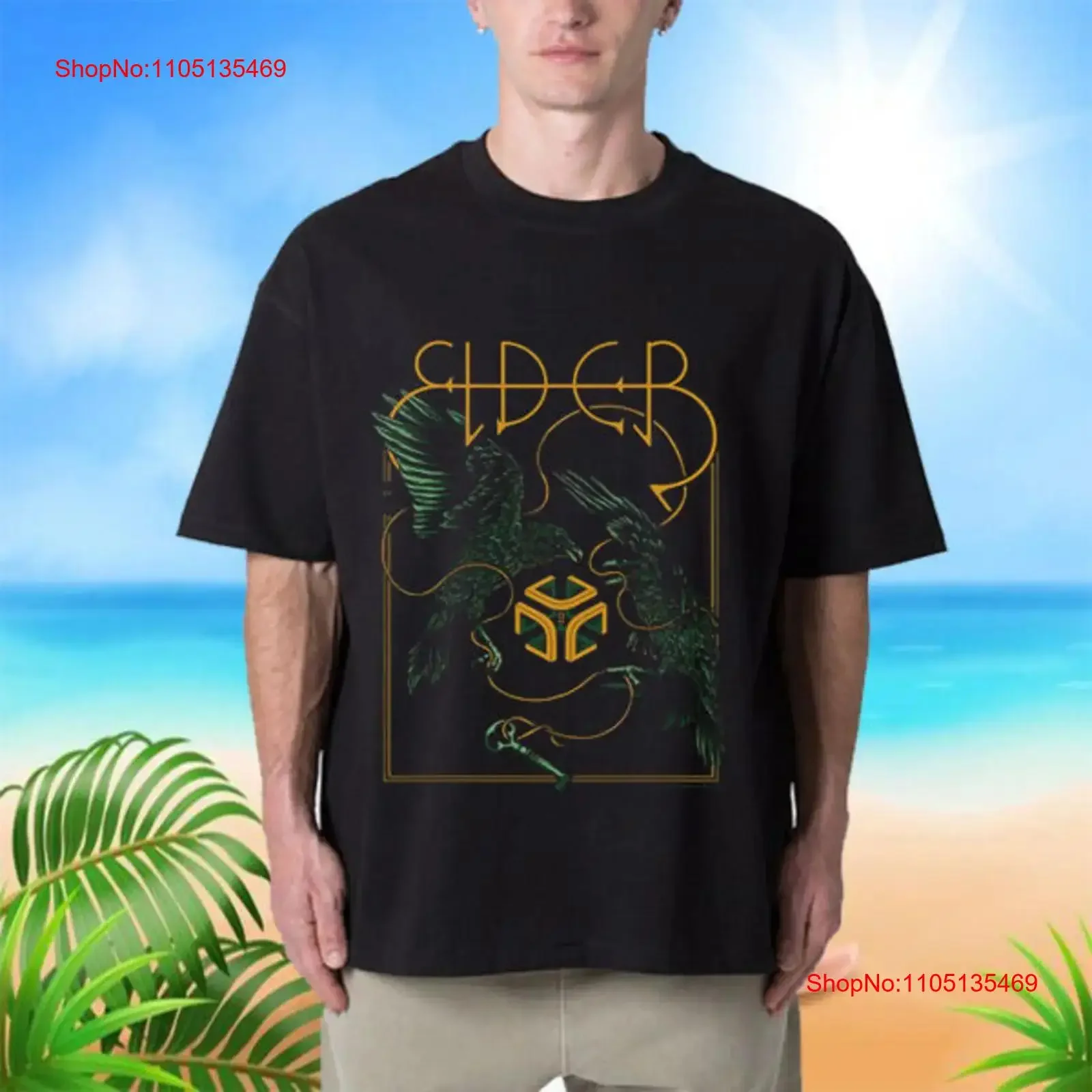 Elder Band Poster Show At Desertfest Berlin 2025 Exclusive T Shirt vintage Washed Top For Everyday Wear Versatile homme