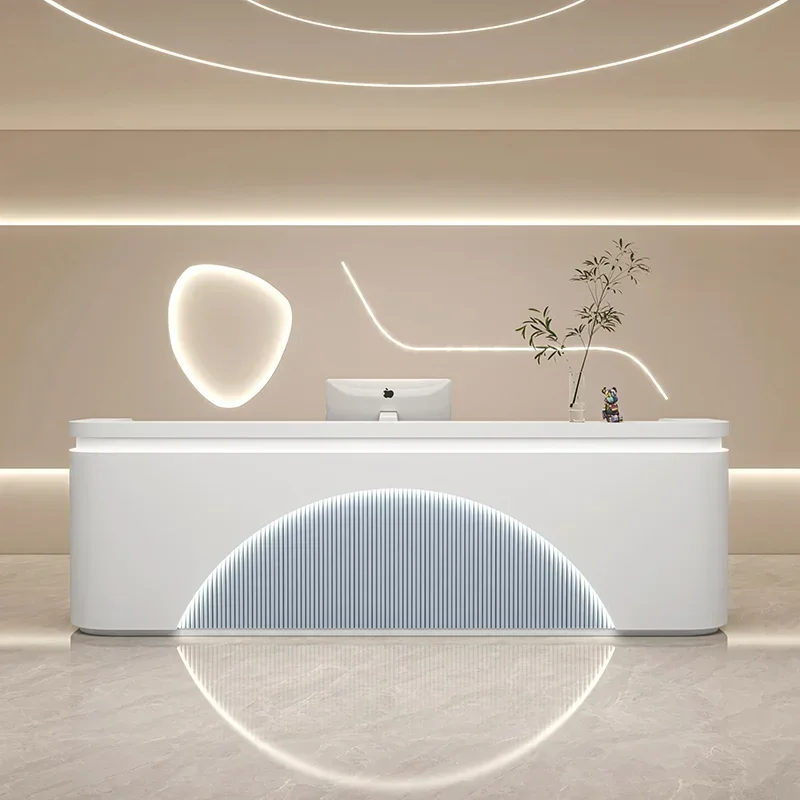 

Italian Style Simplicity Reception Desks Clothing Store High-end Reception Desks Designer Beauty Salon Furniture Receptie HBRD