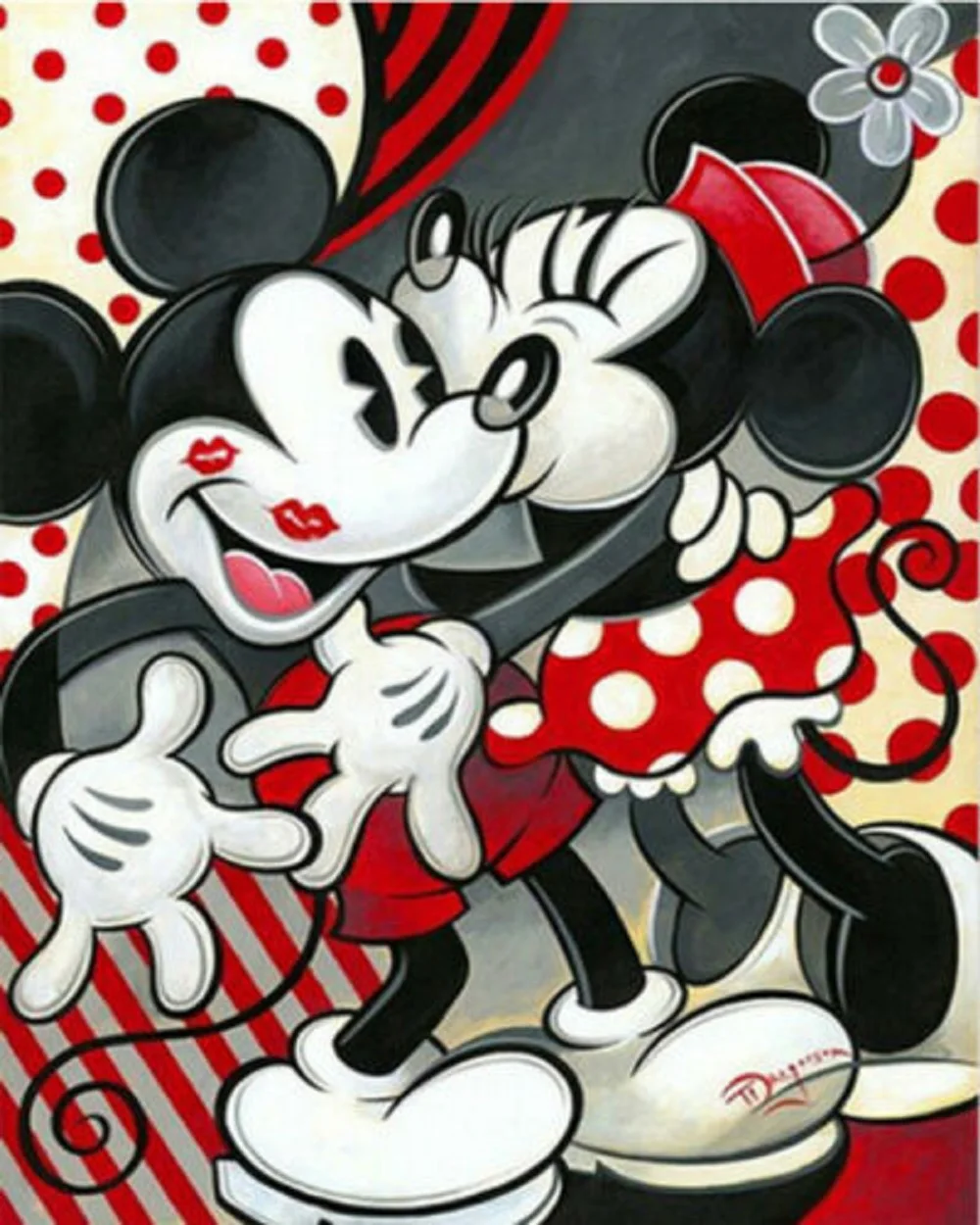 

30*40cm Diamond Painting Cartoon Anime Mickey Minnie 5D Full Drill Embroidery Handiwork Material Pack DIY Decorative Painting