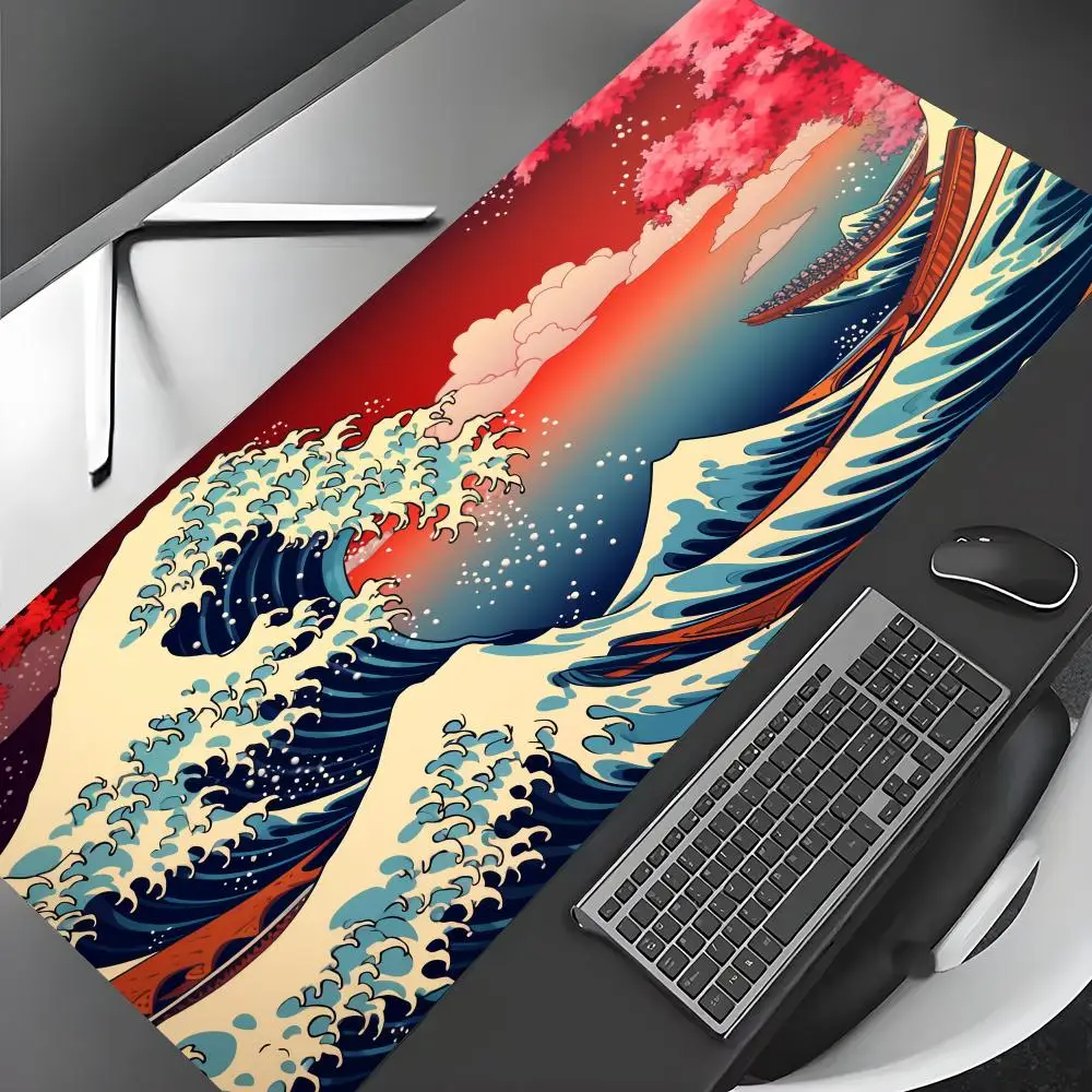 

Kanagawa Art Wave Design Mouse Pad Desk Mat Gaming mat pc accessories rubber anti-slip keypad expansion mousepad office desk mat