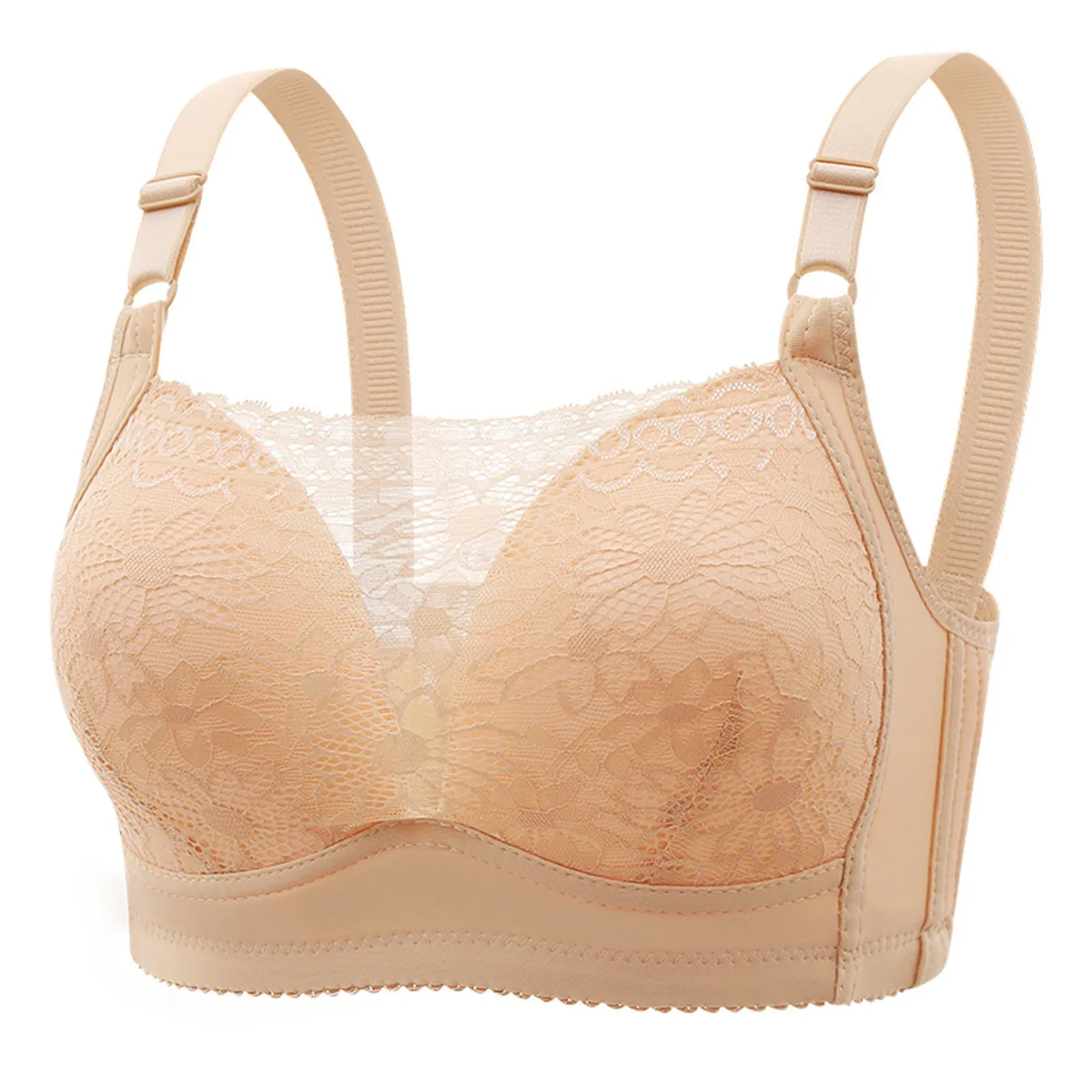 

Women's Comfortable And Sexy Lace Gathering Anti Sagging Bra Anti Strapping And Non Steel Ring Bra