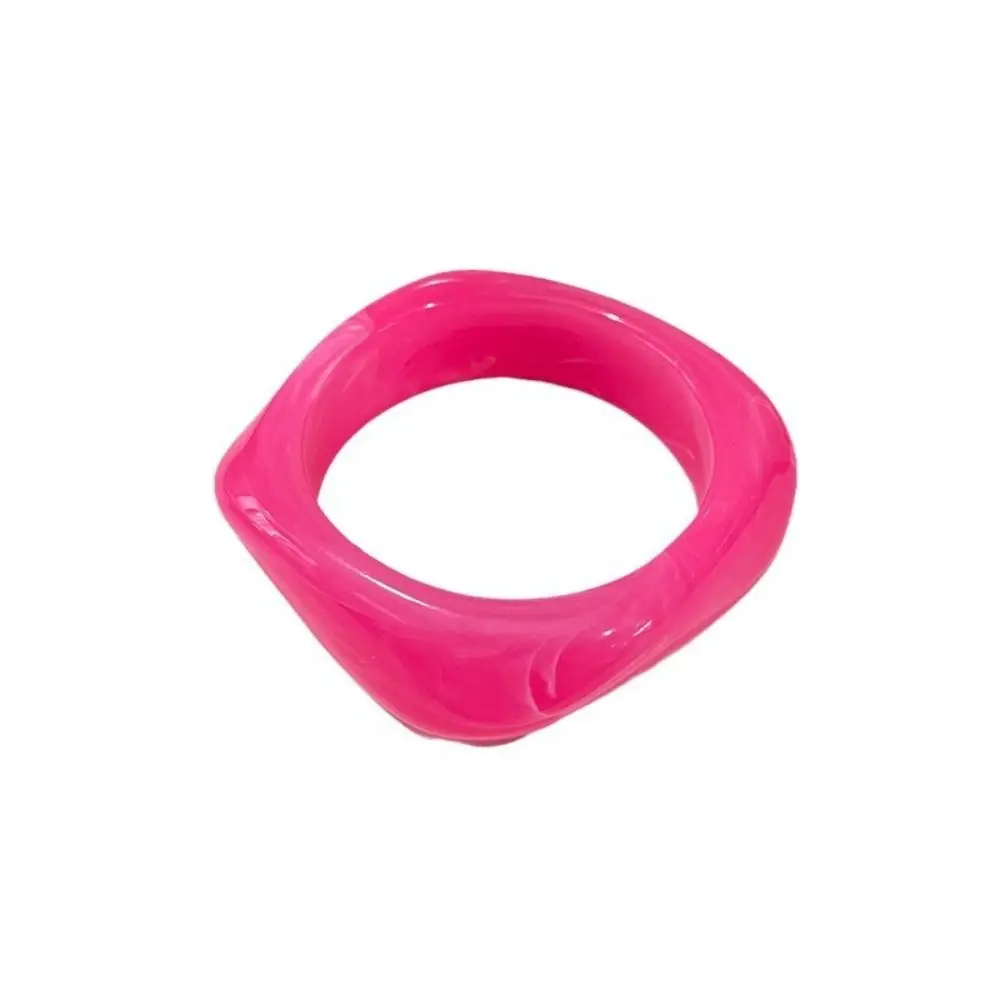 Fashion Acrylic Geometric Chunky Bangles Colorful Irregular Charm Bracelet Wristband Jewelry Gifts