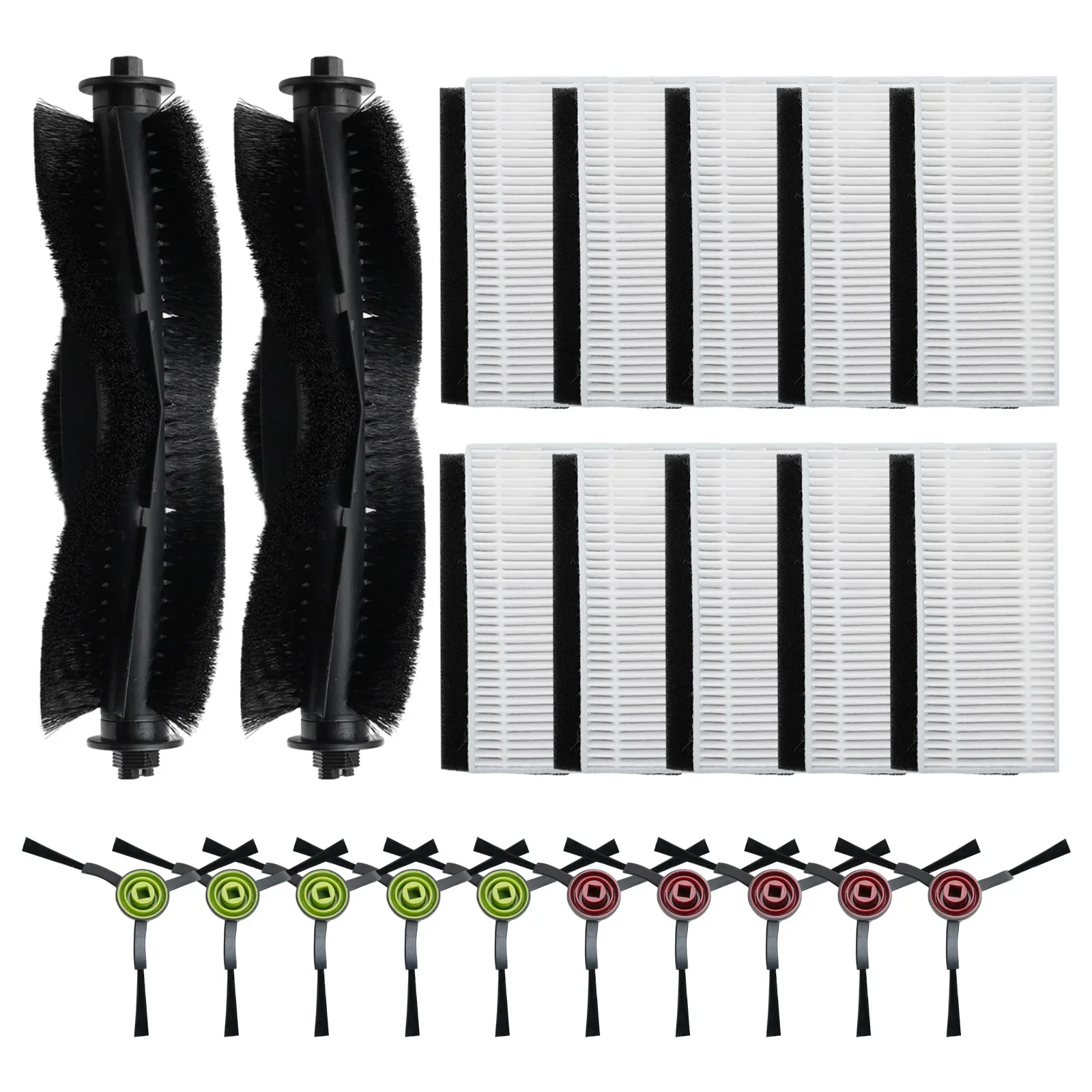 

22pcs Roller Side Brush Filter Kit For Lubluelu SG60 For SL60 SL60D SL61 For Tikom L9000 Vacuum Cleaner Accessories