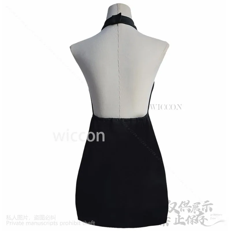 Anime em ouro cosplay vermeil traje sexy vestido halter pescoço sem costas pulôver sem mangas cauda chifre adereços customizeda; 6'x, 9;y'