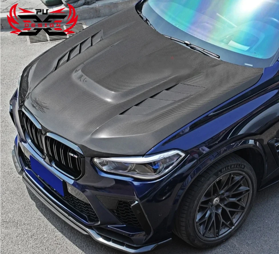 صالح لسيارات BMW X5M F95 X6M F96 X5 G05 X6 G06 AE نمط هود ألياف الكربون هود اكسسوارات السيارات غطاء المحرك الكربون