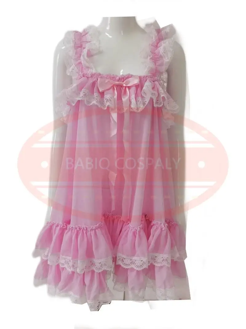 

Hot Selling Sissy Adult Baby Dress Pink Doll Doll Pajama Dress Cosplay Custom