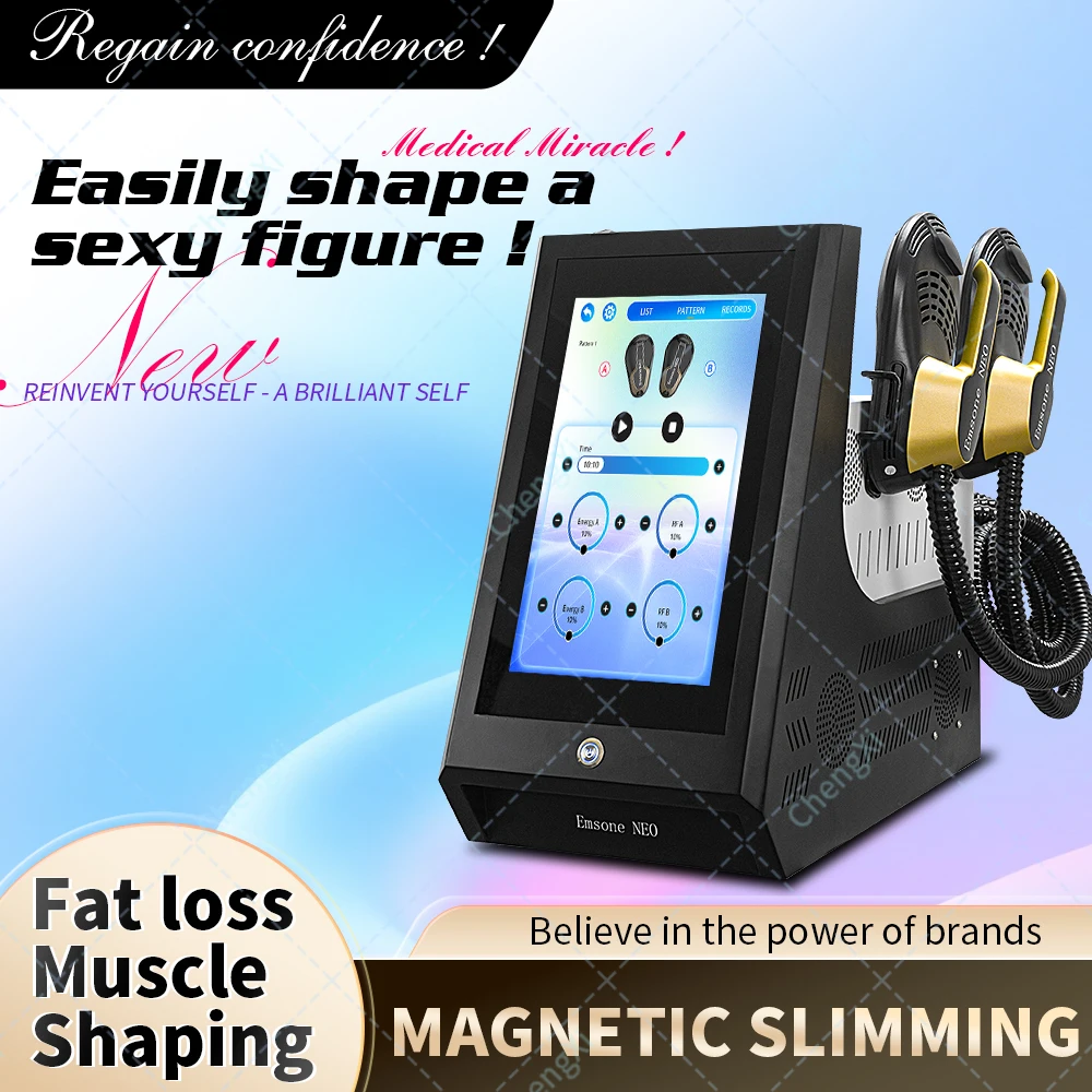 

15tesla Hiemt машина для моделирования тела Emsone NEO Power 6500 Вт 4 ручки тазовая подушечка дополнительный стимулятор мышц салон