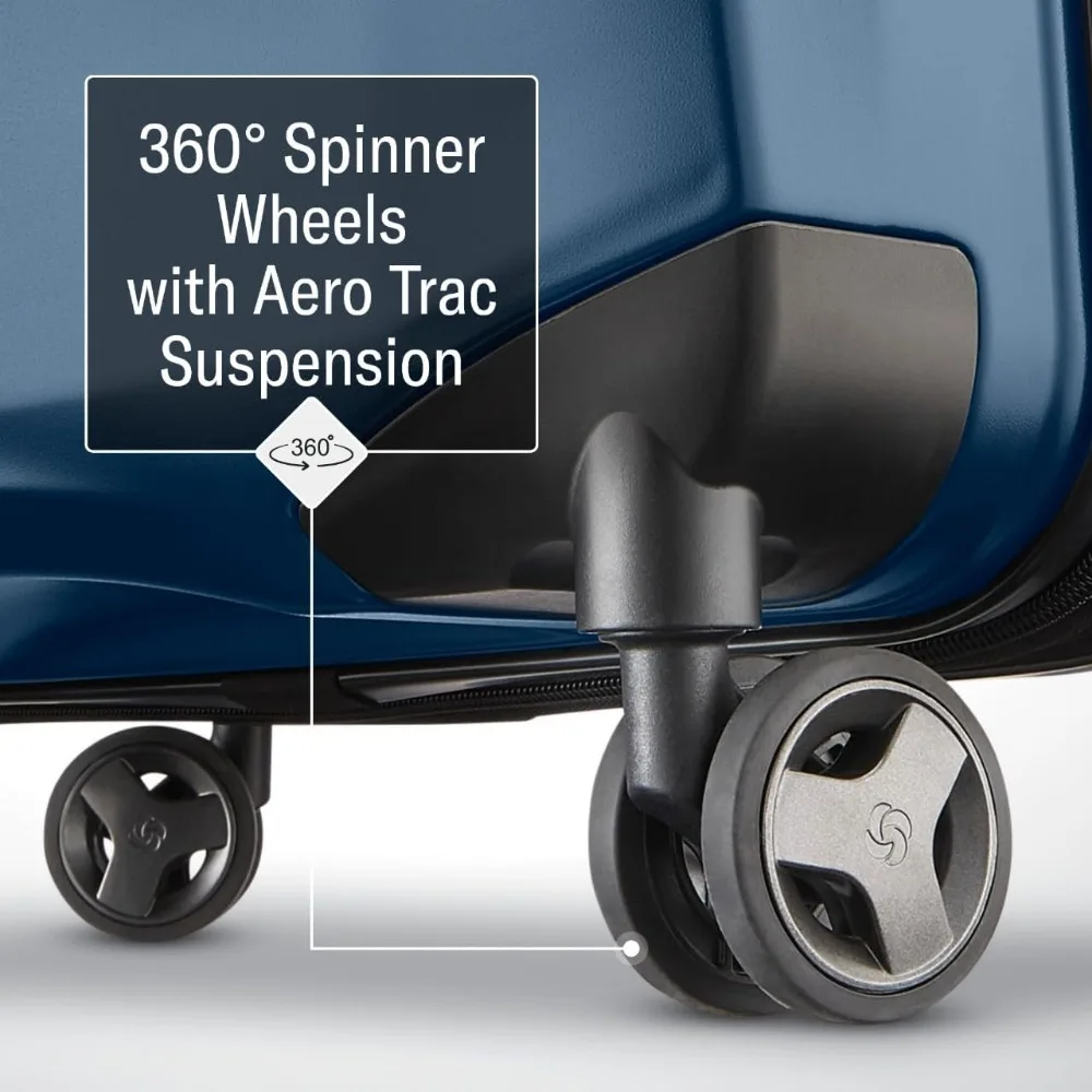 Bagage extensible moyen avec roulettes, denim bleu, valise de voyage rigide, bagage vérifié pour les voyages moyens