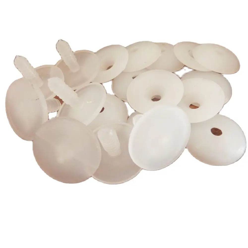 

30sets 15mm/18mm/20mm/25mm/28mm/30mm/35mm/40mm/45mm/50mm/55mm/60mm white plastic toy joints with washer for plush doll