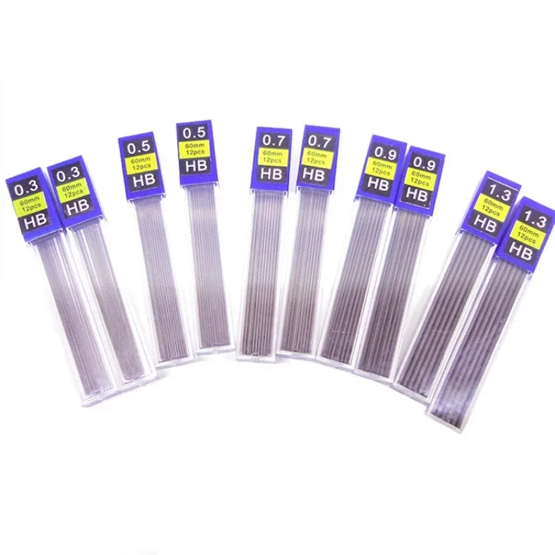 1-12Pcs 0.3 0.5 0.7 0.9 1.3 2.0mm HB Replacement Refill Leads Refill for Mechanical Pencil Drawing Automatic Pencils Stationery image 4