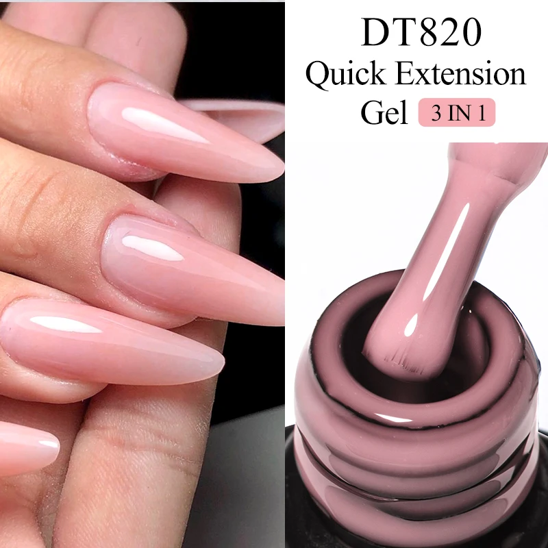 

MEET ACROSS 7ML Quick Extension Gel Milky White Nude Pink Vernis Semi-permanent UV Gel Nail Polish Slip Solution Nail Art