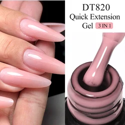 MEET ACROSS 7ML Quick Extension Gel Milky White Nude Pink Vernis Semi-permanent UV Gel Nail Polish Slip Solution Nail Art