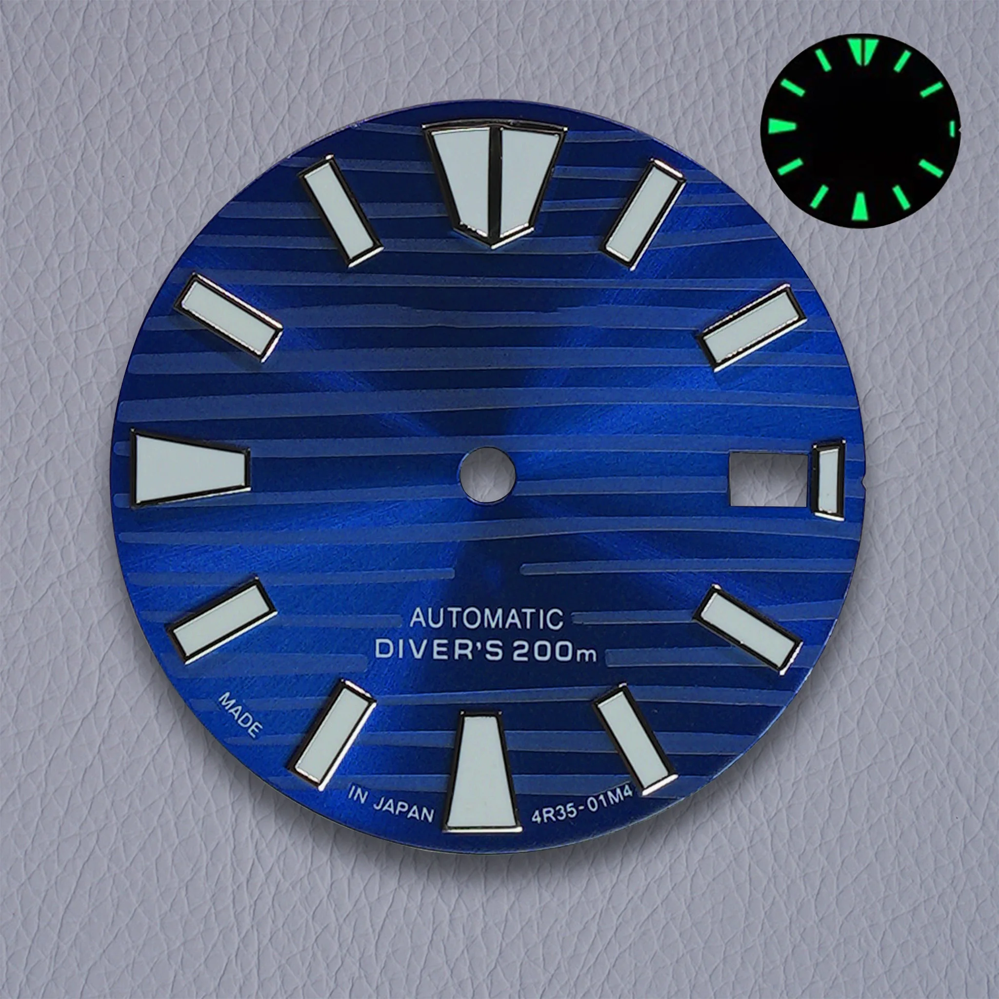 28.5mm S Logo NH35 Dial Sunray Dial Suitable For NH35/NH36 Movement 3/3.8/4.2 o'clock Crown NH35 Modification Accessories