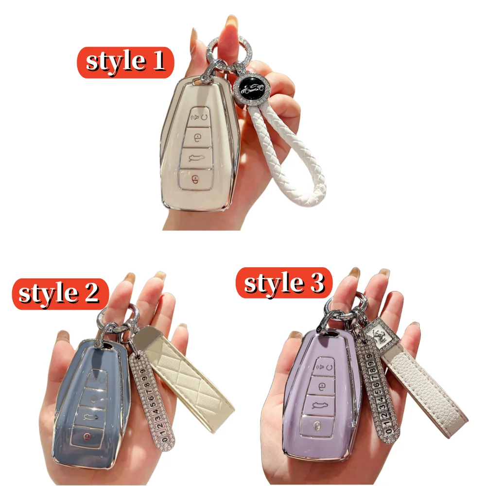 For Geely Monjaro Xingyue L 2022 2023 Car Key Case Cover Key Bag Series Accessories Styling Key Protective Case Remote Control