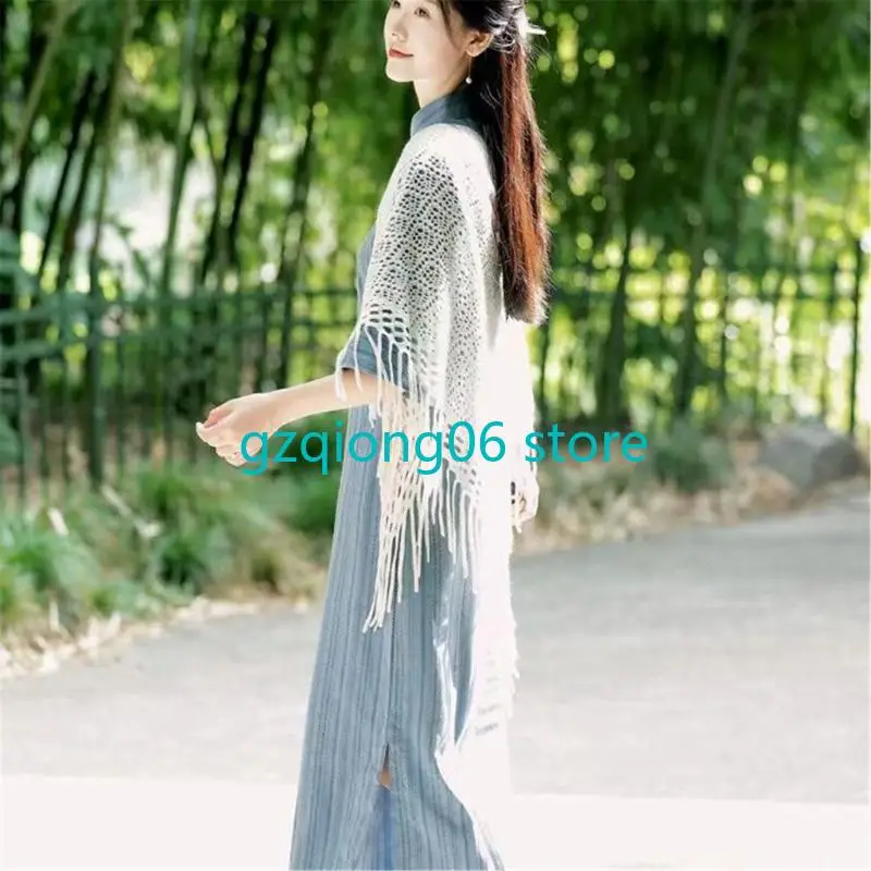 K3NF Bohemian Styles Crochet Shaw