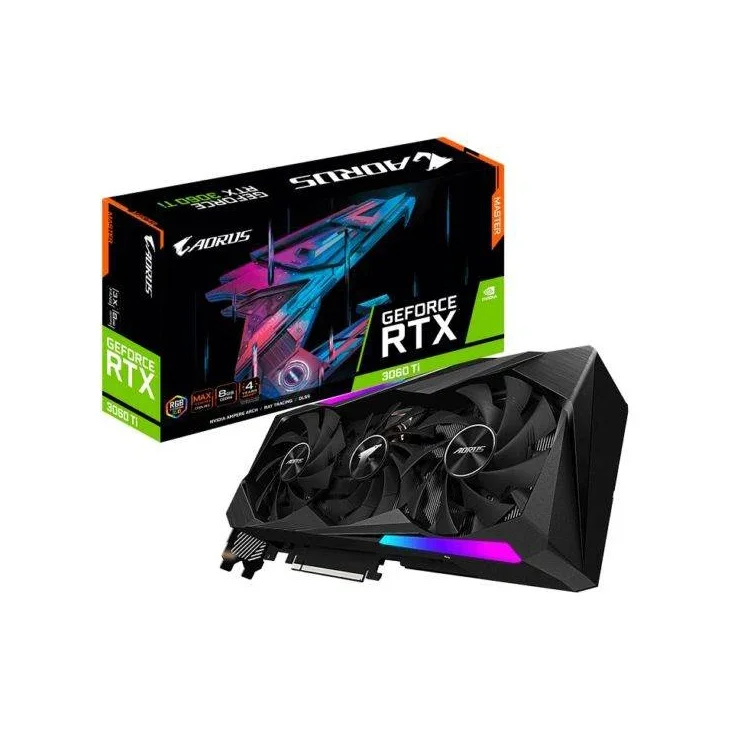 HotSale Brand New card  AORUS GeForce RTX 3060 Ti MASTER 8G For Gaming Desktop Computer Video card in stock NEW GPU