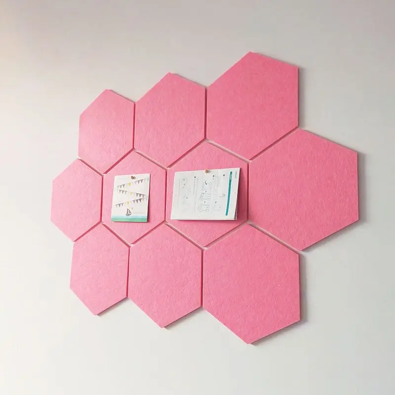 Imagem -04 - Modern Hexagonal Felt Wall Stickers Papéis de Parede Estéticos Fotos Placa de Arte Shool Escritório Quarto Home Decor Acessórios Decoração