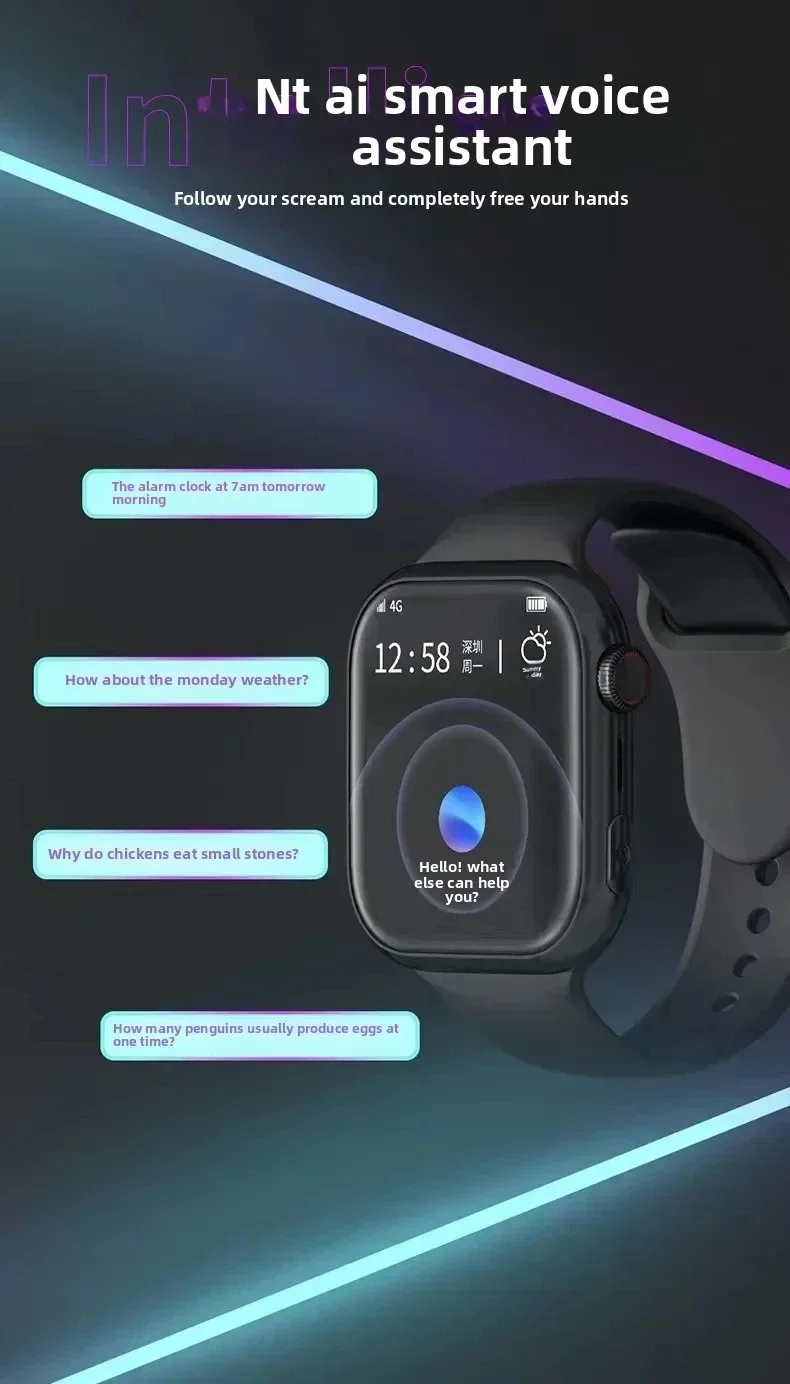 VP09 smartwatch มี 4G5G dual SIM Android OS ระบบนําทาง GPS การเชื่อมต่อ WIFI กล้องหมุน 8MP รองรับบริการ Google