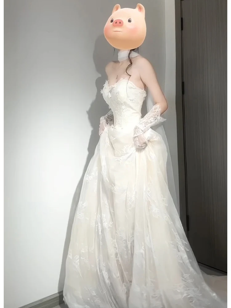 

Потрясающее кружевное свадебное платье с длинными рукавами в стиле принцессы, красивое свадебное платье для невест, коллекция Sensation Wood System Fai