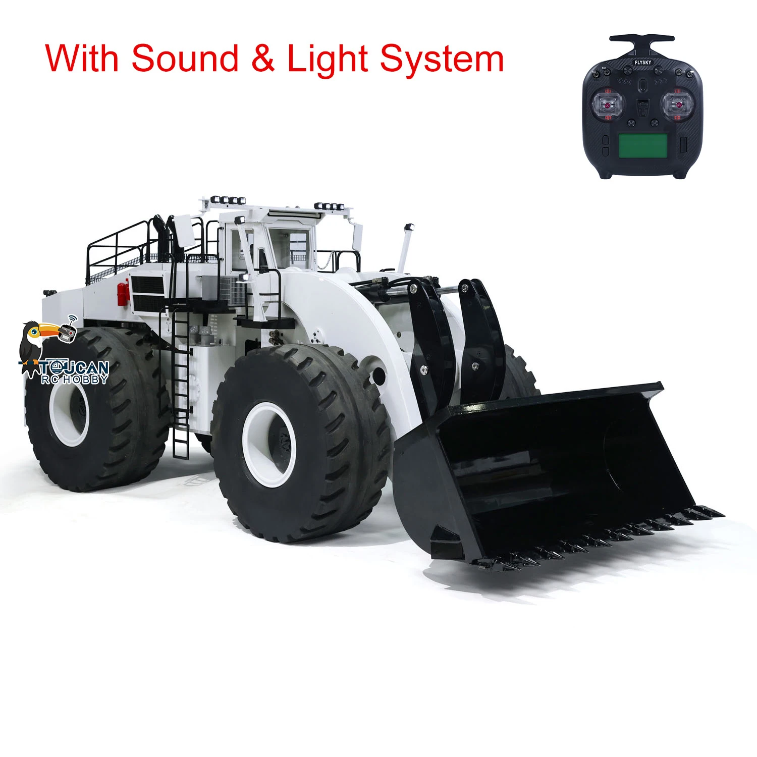 L2350 1/14 Scale RC Hydraulic Loader 150KG Giant Remote Control Car Model Heavy Duty Machine with Light Sound Set Smoke Unit Toy