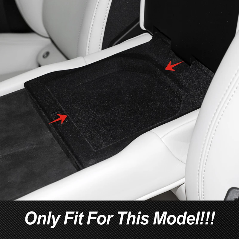 Rear Armrest Storage Box Silicone Pad Decoration Cover Trim For Tesla Model S 2023 Car Styling Interior Accessories