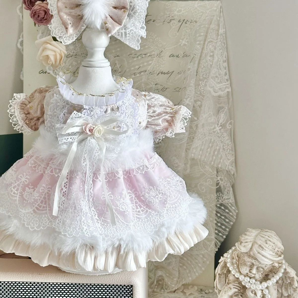 10cm 15cm cotton doll clothes,  light color dress 50-55cm reborn doll dress free shipping