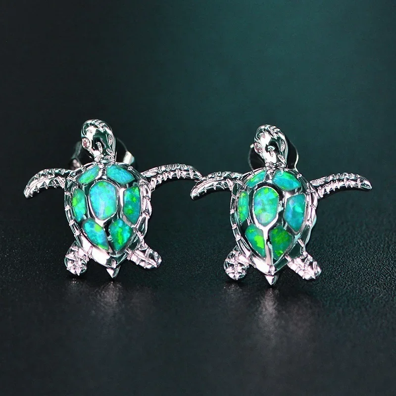 Fashion Cute Sea Turtle Earrings Creative Colorfor Lovely Stud Earring For Women Girl Trendy Jewelry Pendientes Custom Jewelry