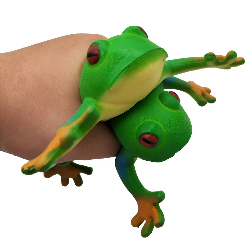 Jouet de Simulation de Grenouille en Caoutchouc Souple pour Enfant, Modèle Créatif et Amusant, Lala Le, de Décompression, Parodie, Nouveauté