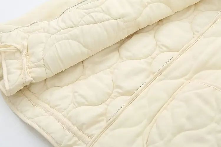 Casual Cotton-padded Coat Women Solid Stand Collar Parkas Warm Thick Jackets 2025 Autumn Winter Jacket Zip Padded Parka Overcoat