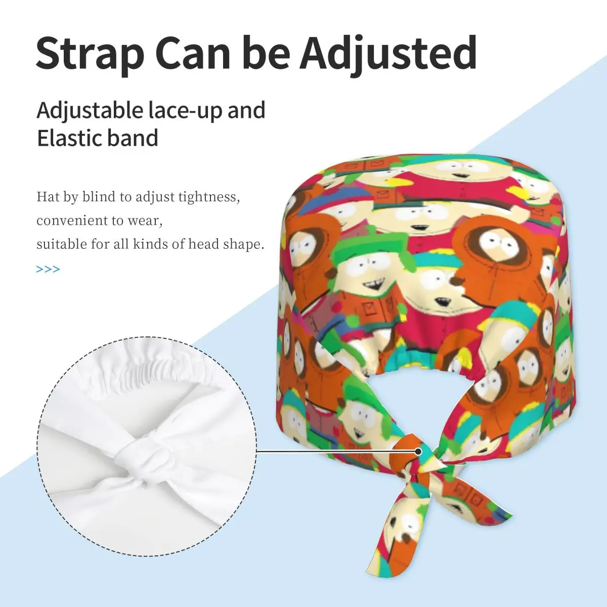 Cappelli da Infermiera SouthParks, Berretti Medici Eleganti e Comodi Unisex per Donne con Capelli Lunghi, Cappello da Lavoro