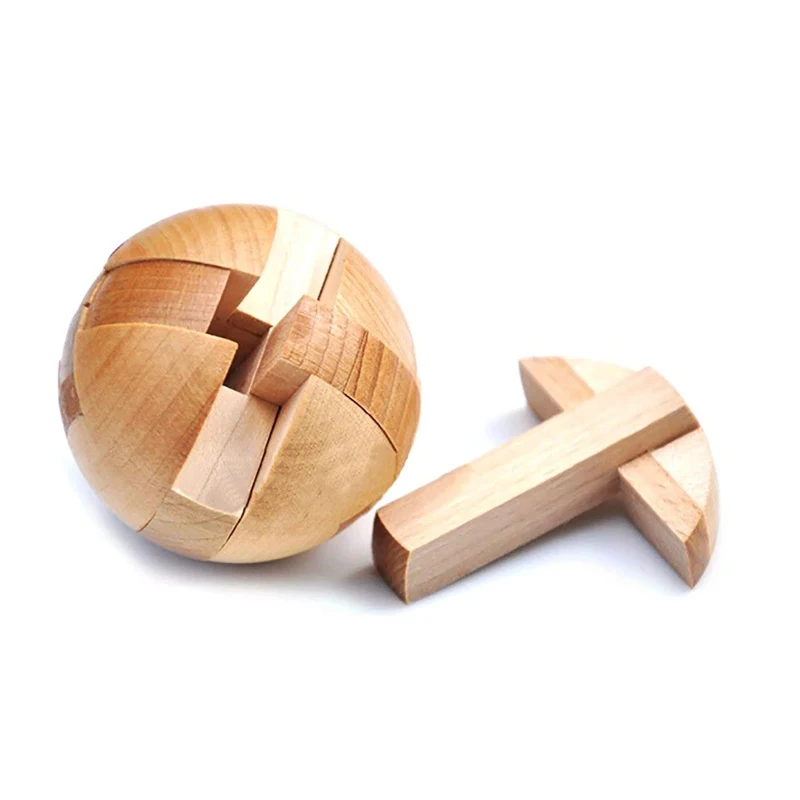 Wooden Puzzle Magic Ball Brain Teasers Kids And Adults IQ Games Luban Lock Educational Intellectual Toys Rompicapo Difficili