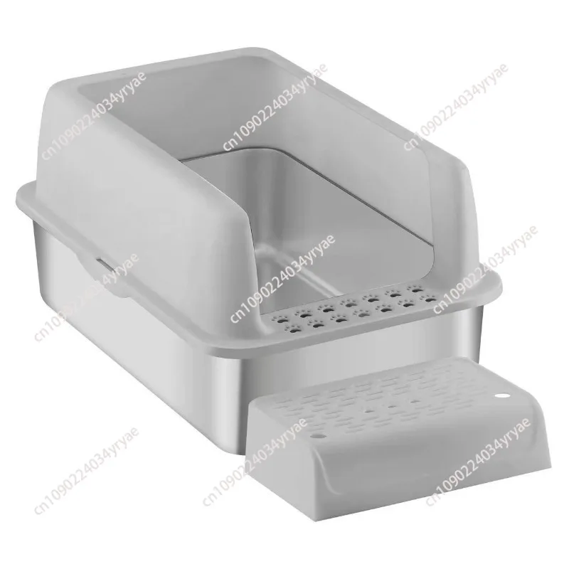 

Closed litter box Deodorizing litter box Pet anti-splash supplies Stainless steel cat toilet