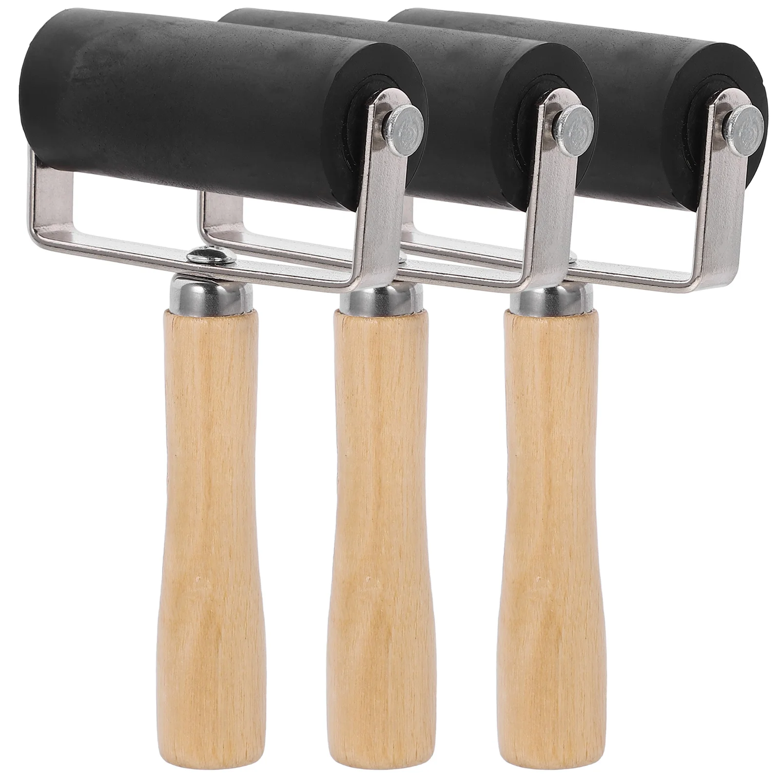 

3Pcs Rubber Printmaking Rollers Essential Rollers for Crafting Printmaking Glue Roller Ergonomic Grip Ink Printing Tool