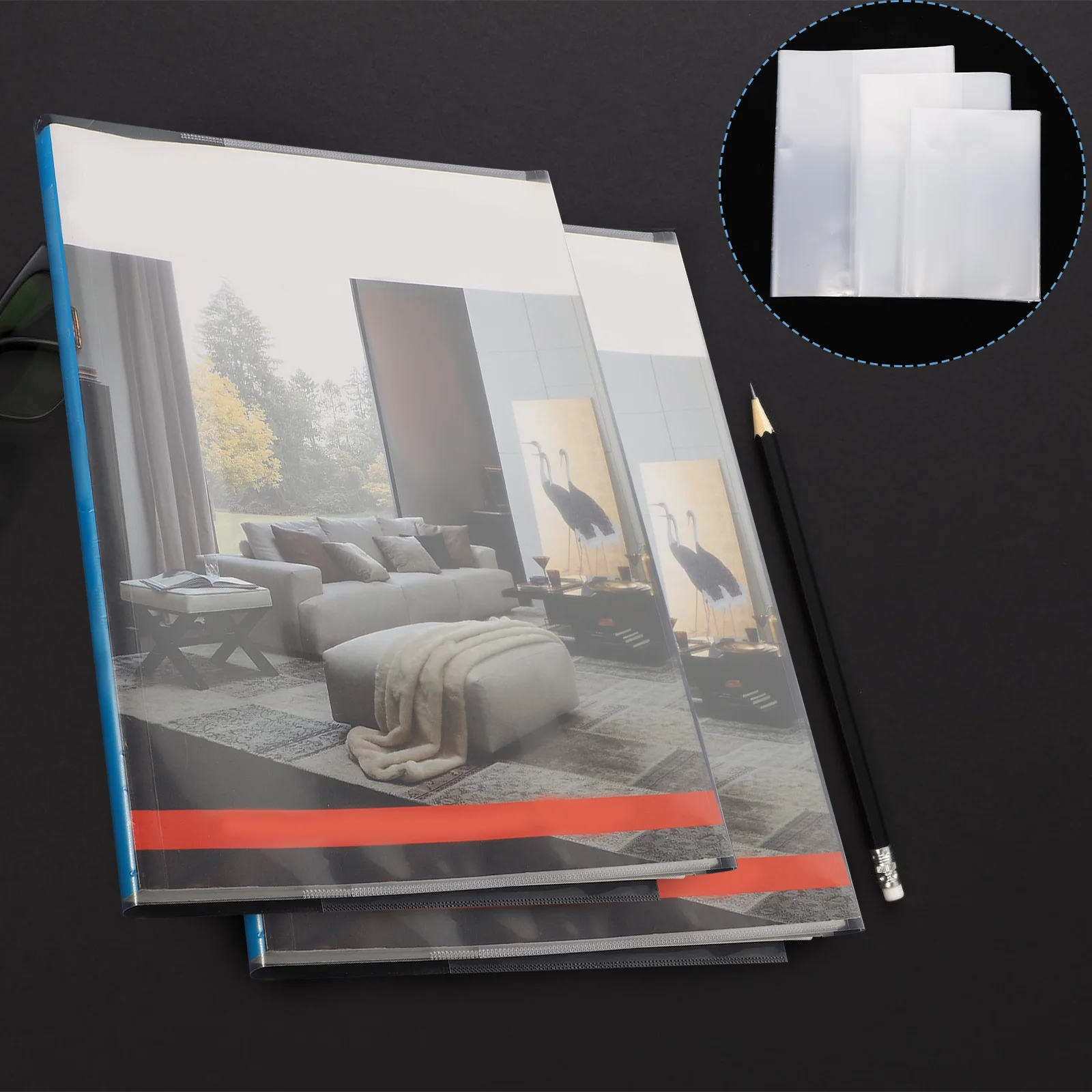 30 coperture protettive per libri, coperture trasparenti per libri di testo, custodia in plastica trasparente regolabile