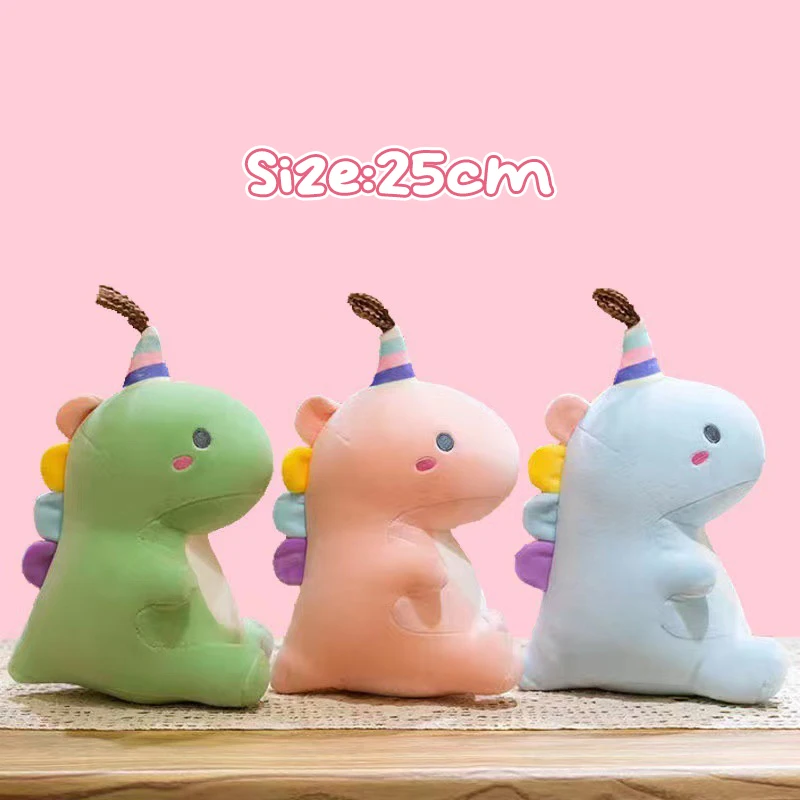 Kawaii Dinosaur Plush Toy Cute Dragon Plushies Stuffed Animals Candy Dinosaur Doll Soft Kids Birthday Gift