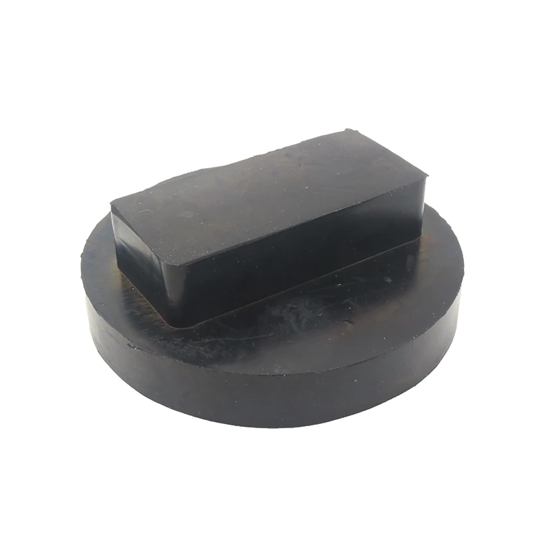 1 Pcs black rubber pad slotted floor jack pad wear-resistant shock-absorbing pad support block buffer block support