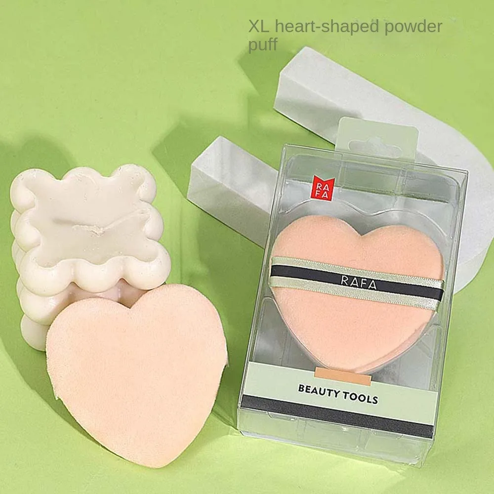 Soft Plush Makeup Powder Puff Dry Use Love Heart Loose Powder Puff Triangle Liquid Foundation Dry Use Cosmetic Puff Makeup Tool
