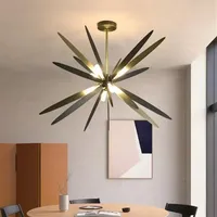Libellule Chandelier modern  Black Dragonfly Art Chandelier Light Luxury Living Room Restaurant Cafe designer pendent lamp