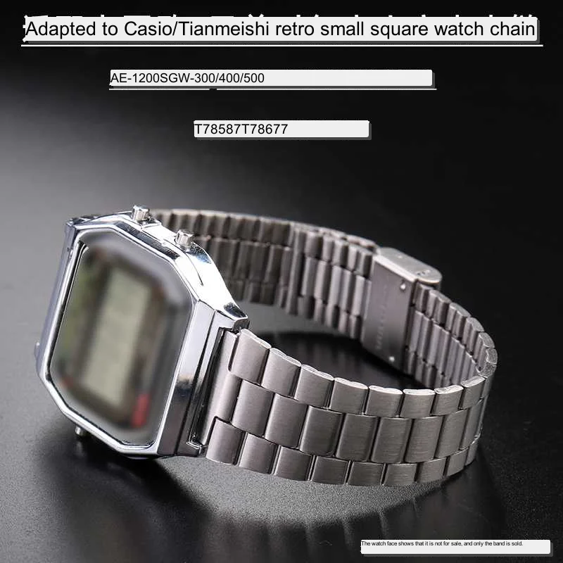 ステンレス鋼の金属製時計ストラップ,a168w,a158w,mrw200,AEQ-110,a158,a159,a168,a169,b650,aq230,700, 18mm